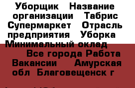 Уборщик › Название организации ­ Табрис Супермаркет › Отрасль предприятия ­ Уборка › Минимальный оклад ­ 14 000 - Все города Работа » Вакансии   . Амурская обл.,Благовещенск г.